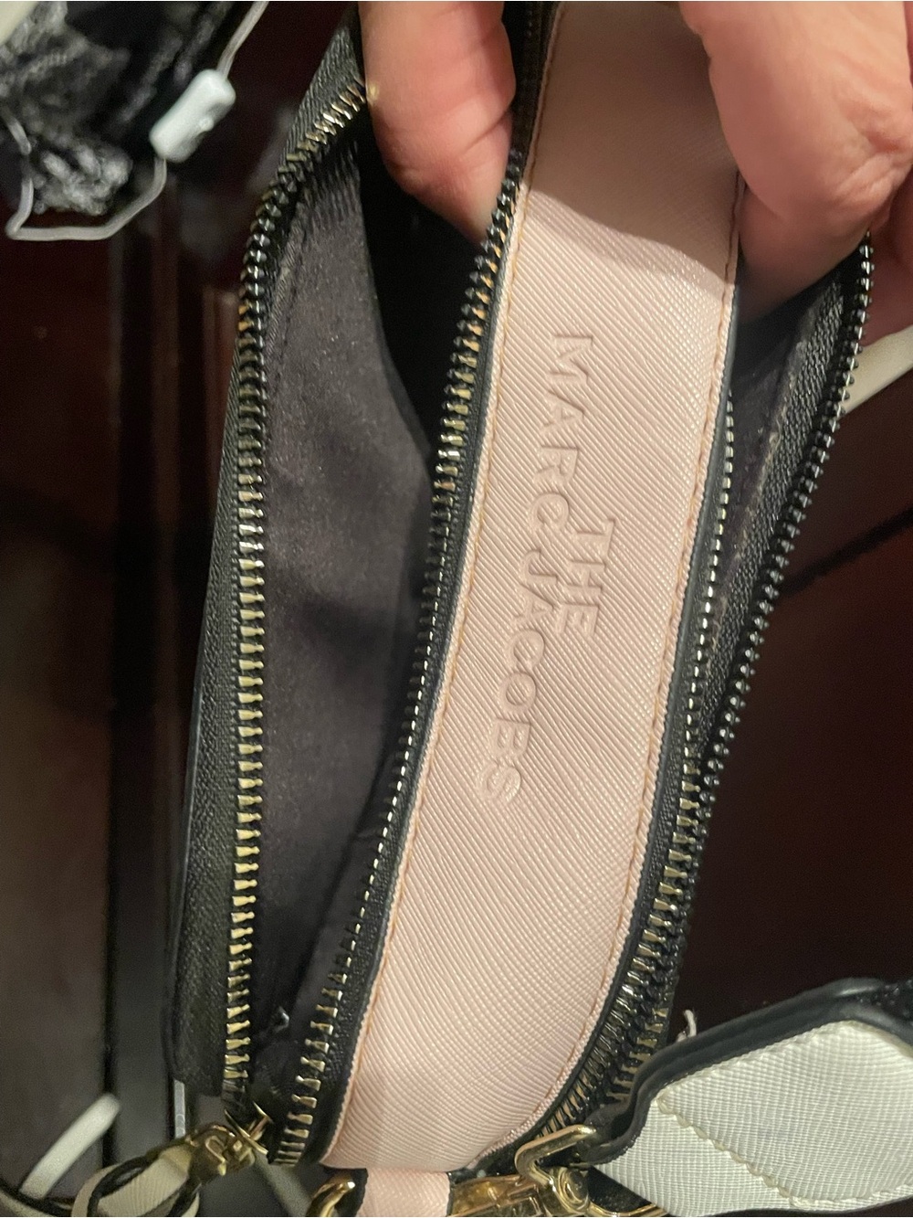 Marc Jacobs White and Blush Crossbody with Branded Strap - Picture 4 of 5